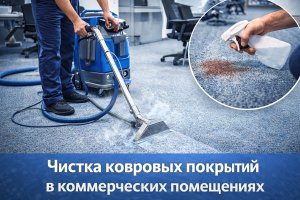 Чистка ковровых покрытий в коммерческих помещениях