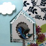 paper birdhouse applique