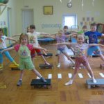 Step - aerobics in kindergarten