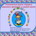 Thematic week “Road Rules” in the middle group Prepared by: Kichigina N.A. teacher of the highest qualification category Madou No. 18 “Kindergarten “Ladushki”, Gai, Orenburg region 
